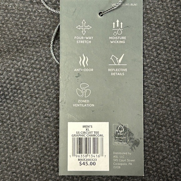 VRST Men’s Short Sleeve Circuit Men's Graphic Charcoal Size-XL #MAX200323 NWT - Picture 5 of 6